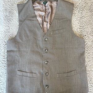 Perry Ellis Gray Pinstripe Vest